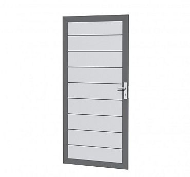 Aluminium deur lichtgrijs 90x183 cm