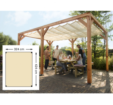 Douglas houtpakket 324 x 424 cm t.b.v. schaduwdoek 290 x 400 cm, kleurloos ge#mpregneerd.