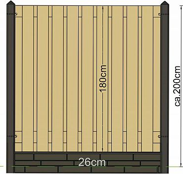 # TC Betonpaal glad mdk 10 x 10 x 280 cm, GRIJS EINDPAAL (Blauw)