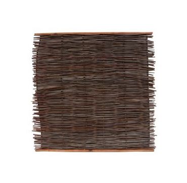 Wilgentenenscherm grof, 180 x 180 cm, boven- en onderkant voorzien van latten