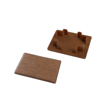 Brise soleil eindkap 42*60mm Teak (24pcs)