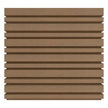 NTW HKC co-extrusie wand bekleding castellation 4325 profiel, 2,5 x 19,6 x 290 cm, Teak.