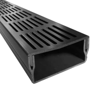 U-Drain goot 5hg x 10br | 100 cm zwart