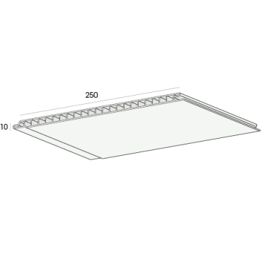 Florence paneel metallo 250mm - 270 cm  ( verp 5 stuks )