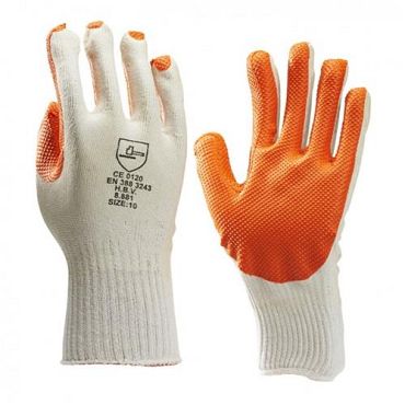 Handschoen latex oranje