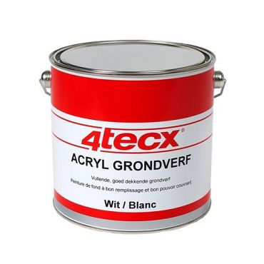 *4Tecx grondverf acryl wit 750ml (waterbasis)