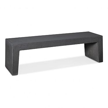 Zit/Tuinbank 45x45x120cm grijs en zwart