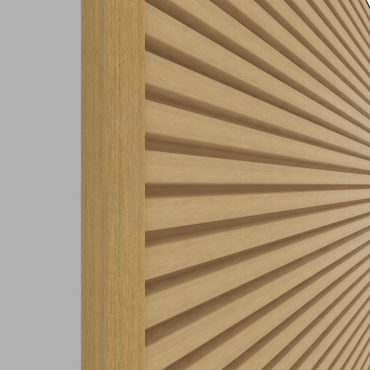 NewTechWood aluminium co-extrusie eindprofiel t.b.v. Castellation PRO, 5 x 5 x 300 cm, Red Cedar.