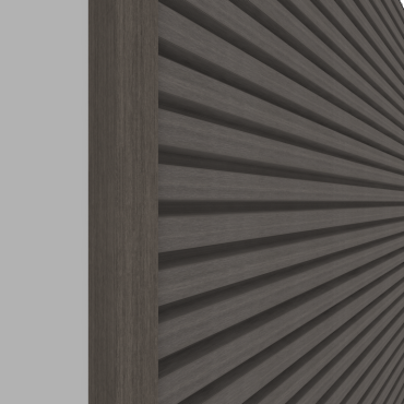 NewTechWood aluminium co-extrusie eindprofiel t.b.v. Castellation PRO, 5 x 5 x 300 cm, Silver Gray.