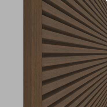 NewTechWood aluminium co-extrusie eindprofiel t.b.v. Castellation PRO, 5 x 5 x 300 cm, Ipe.
