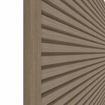 NewTechWood aluminium co-extrusie eindprofiel t.b.v. Castellation PRO, 5 x 5 x 300 cm, Antique.