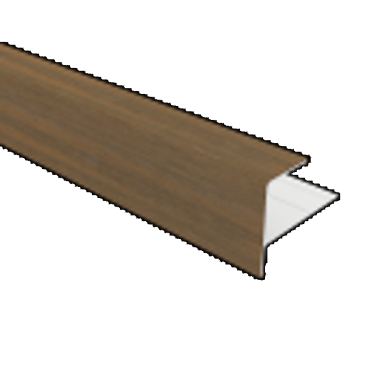 NTW aluminium co-extrusie eindprofiel t.b.v. Castellation PRO, 5 x 5 x 300 cm, Teak.