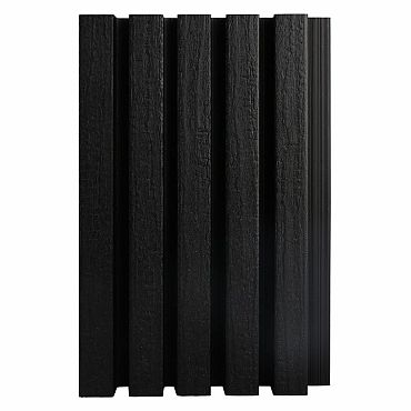 NewTechWood HKC co-extrusie wand bekleding castellation 25 profiel, 2,5 x 19,6 x 290 cm, Ebony zwart.