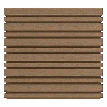 NTW HKC co-extrusie wand bekleding castellation 4325 profiel, 2,5 x 19,6 x 290 cm, Teak.