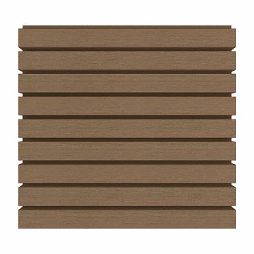 NTW HKC co-extrusie wand bekleding castellation 50 profiel, 2,5 x 19,6 x 290 cm, Teak.