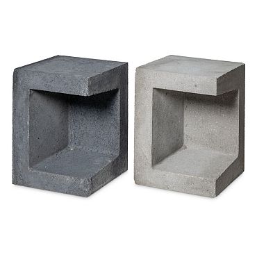 Hoek U-Element 40x40x50 cm Grijs