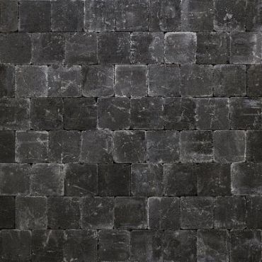 Trommelsteen 15x15x6 cm - Coal
