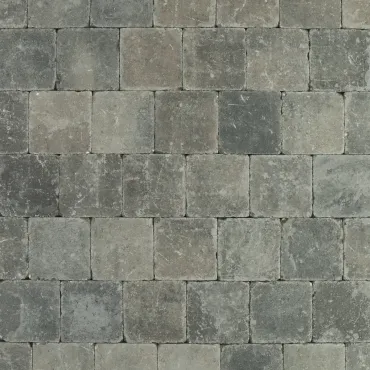 Metro Trommelsteen 15x15x6 cm Grijs-Zwart