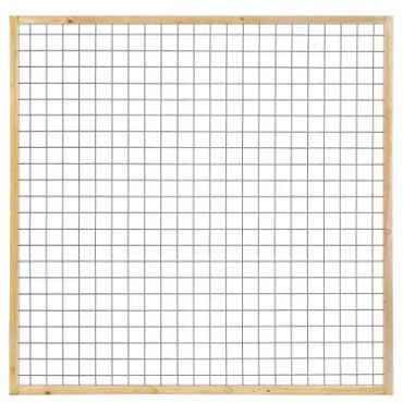 Eco gaastrellis, 45 x 180 cm, met maas 7,5 x 7,5 cm, in raamwerk 4,5 x 4,5 cm, groen geimp