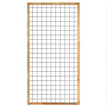 Eco gaastrellis, 90 x 180 cm, met maas 7,5 x 7,5 cm, in raamwerk 4,5 x 4,5 cm, groen geimp