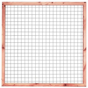 # Douglas betonijzertrellis,180 x 180 cm, met maas 7,5 x 7,5 cm, in raamwerk 4,5 x 7 cm, onbehandeld