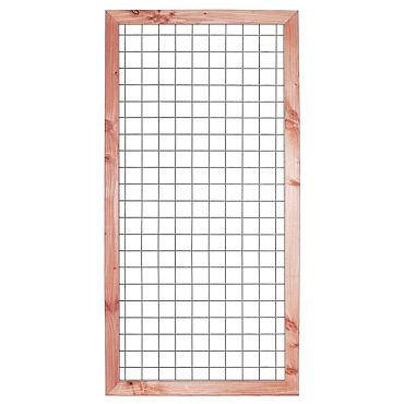 # Douglas betonijzertrellis, 90 x 180 cm, met maas 7,5 x 7,5 cm, in raamwerk 4,5 x 7 cm, onbehandeld