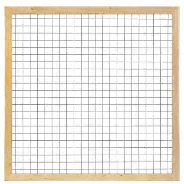 # TC Grenen betonijzertrellis, 90 x 180 cm, met maas 7,5 x 7,5 cm, in raamwerk 4,5 x 7 cm, groen gei