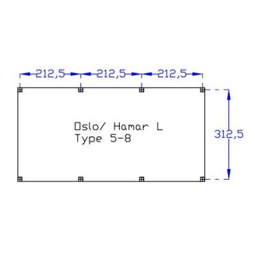 Hamar L Type 5 Douglas Gedroogd Potdekselplank blank