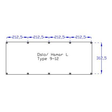 Hamar L Type 9 Douglas Gedroogd Potdekselplank blank