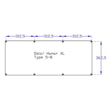 Hamar XL Type 5 Douglas Gedroogd Potdekselplank blank