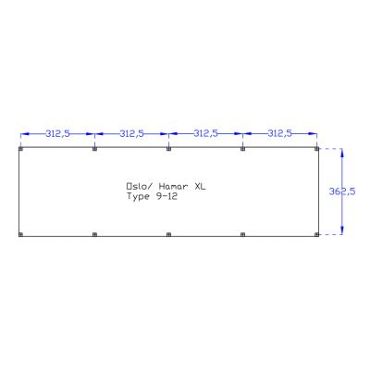 Hamar XL Type 9 Douglas Gedroogd Potdekselplank blank