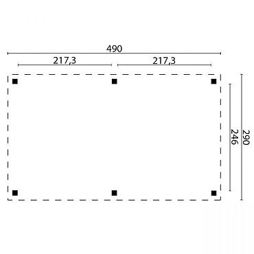 Rechthoek Prieel Grande 490x290cm vuren groen geïmpregneerd