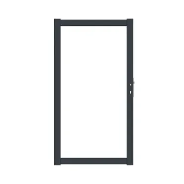 Boston aluminium opvulbaar poortframe 98x183cm RAL9005 incl. geïntegreerd slot