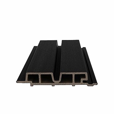 NewTechWood HKC co-extrusie Castellation PRO65 gevelbekleding, 3,3 x 18 x 290 cm, Ebony zwart.