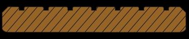 Bangkirai 21x145mm terrasplank glad/grof L 244cm P100 KD18 +/-2% Premium FCQ