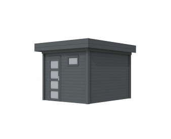 Vuren Topvision Tapuit, 300 x 300 cm, antraciet gespoten.