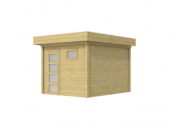 Vuren Topvision Tapuit, 300 x 300 cm, groen geïmpregneerd.