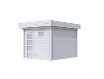 Vuren Topvision Tapuit, 300 x 300 cm, lichtgrijs gespoten.