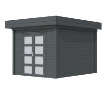 Vuren Topvision Bosuil, 300 x 300 cm, antraciet gespoten.