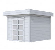 Vuren Topvision Bosuil, 300 x 300 cm, lichtgrijs gespoten.