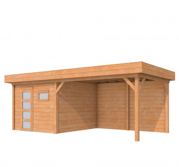 Douglas Topvision Premium Raaf, 298 x 298 en luifel 400 cm, onbehandeld.