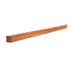 AZ Hardh paal gesch met V-groef, niet gepunt 8,5 x 8,5 x 400 cm.
