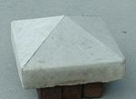 Paalmuts 24 x 24 cm, beton grijs