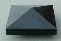 Paalmuts 24 x 24 cm, gecoat zwart