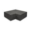 Oud hollandse hoekstuk traptreden 90gr. Binnenhoek, 37x15 cm, carbon