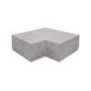 Oud hollandse hoekstuk traptreden 90gr. Binnenhoek, 37x15 cm, grijs