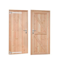 1024062 - Douglas enkele dichte deur linksdraaiend, 90 x 201 cm, incl. kozijn, kleurloos geimpre