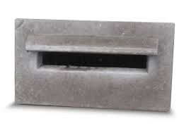 brievenbusplaat 24x43x4,5 grijs