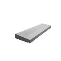 Muurafdekband 1 zijdig 25x100x7/4,5cm, zwart gecoat