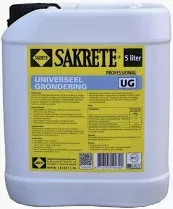 # SG601 sakrete snelgrondering SG/5 ltr can | oplosmiddelvrij sneldrogend grondeermiddel op anhydriet, zuigende en niet zuigende ondergronden. speciaal als hechtmiddel op gladde-, niet zuigende ondergronden.